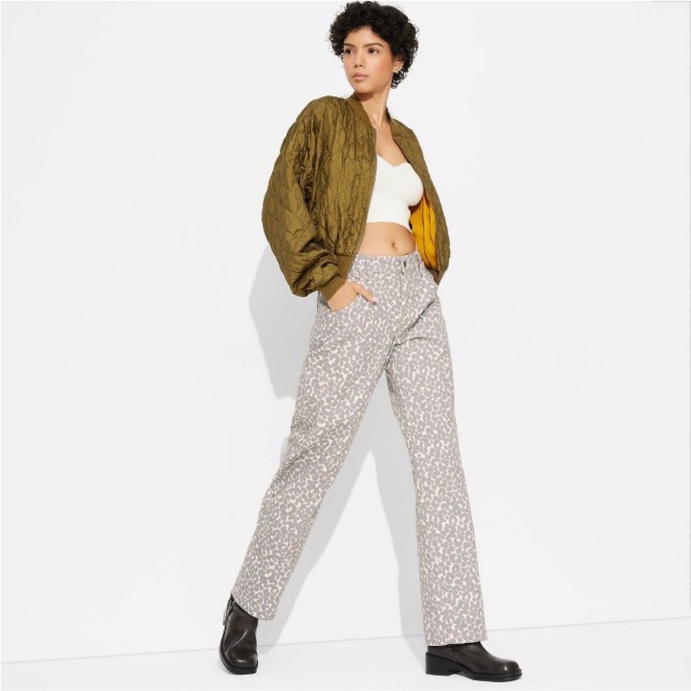 Wild Fable Animal print pants women’s size 16 straight fit nwt